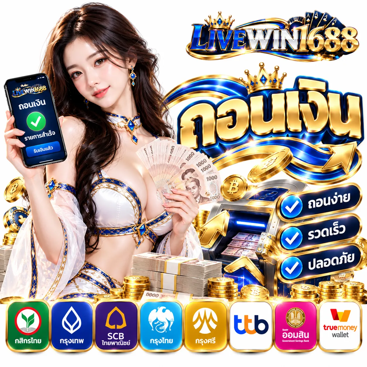 ฝาก ถอน อัตโนมัติ 24 ชั่วโมง 2 วินาทีก็เล่นได้ ไม่ต้องแจ้ง